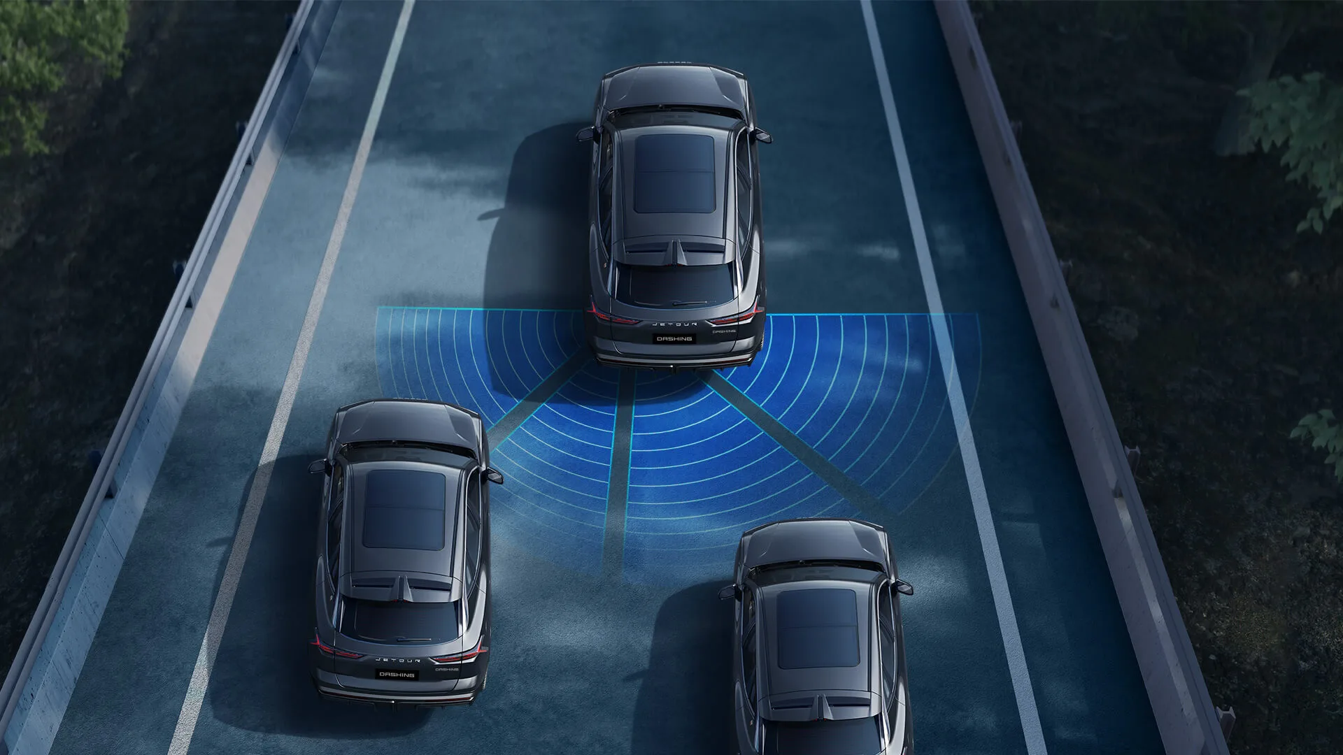 JETOUR blind spot detection warning indicator